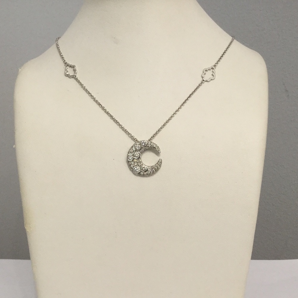 Luca Carati diamond moon necklace